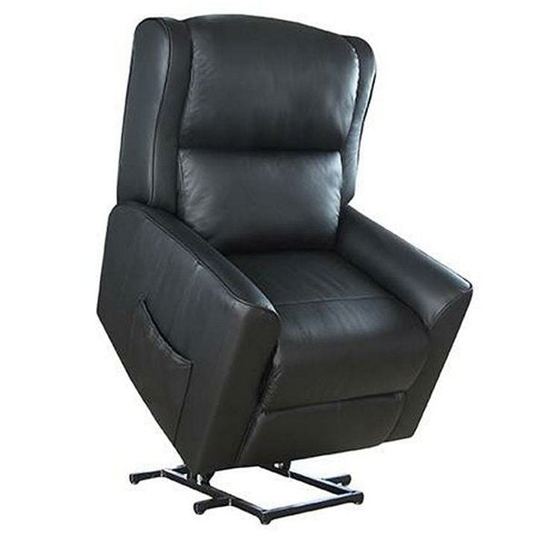 Baltimore Leather Dual Motor Electric Recliner Lift Chair - Black