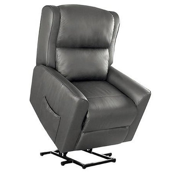Baltimore Leather Dual Motor Electric Recliner Lift Chair - Dark Grey