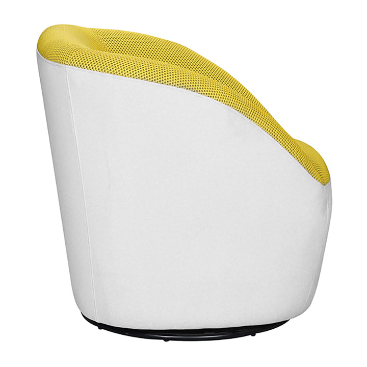 Baris Upholstered Swivel Chair - Yellow