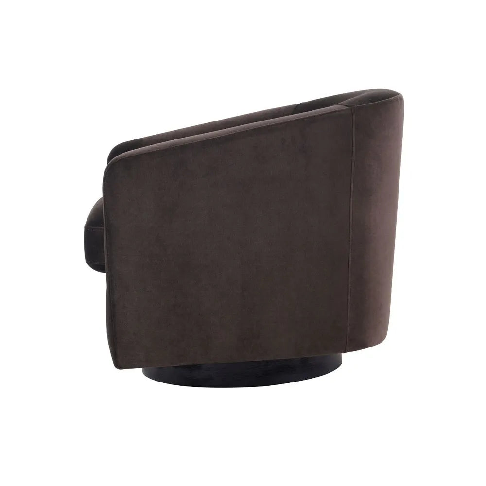 Bellevue Swivel Arm Chair - Slate Grey Velvet