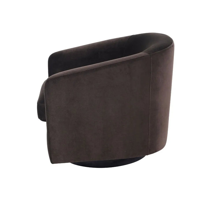 Bellevue Swivel Arm Chair - Slate Grey Velvet