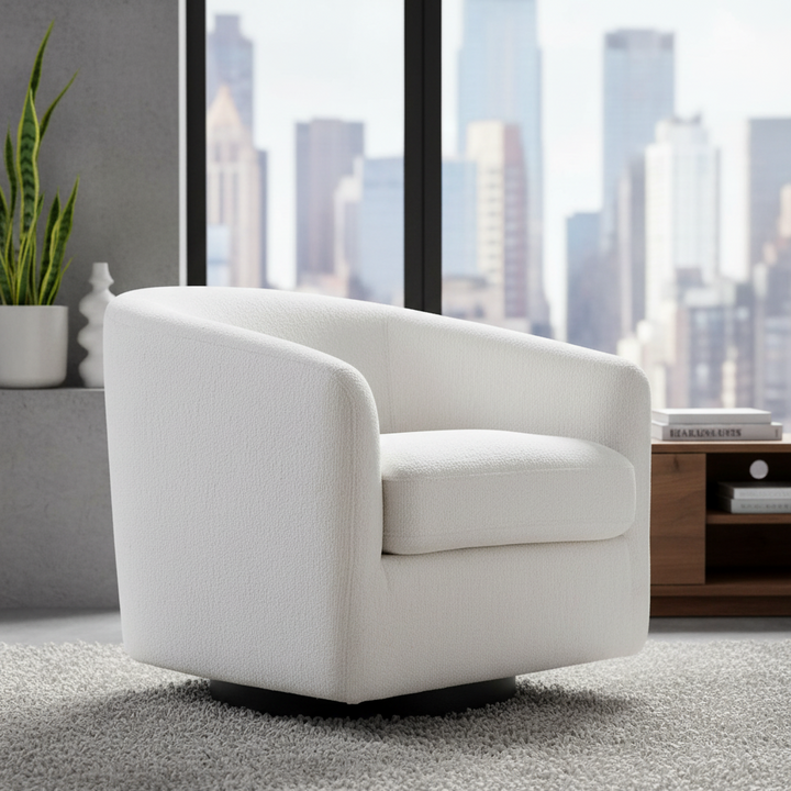 Bellevue Swivel Armchair - Ecru