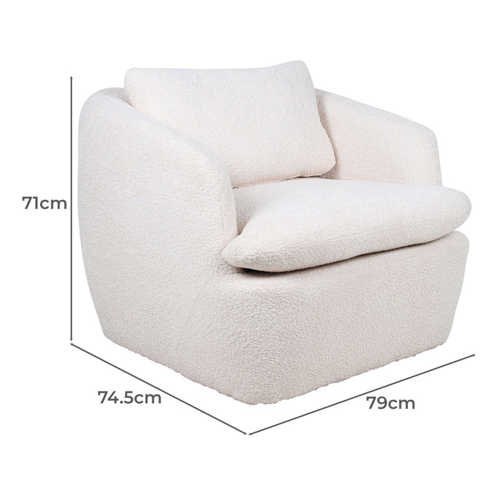 Berryl Boucle Swivel Armchair