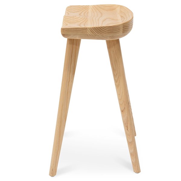 Bethan 65cm Wooden Bar Stool - Natural