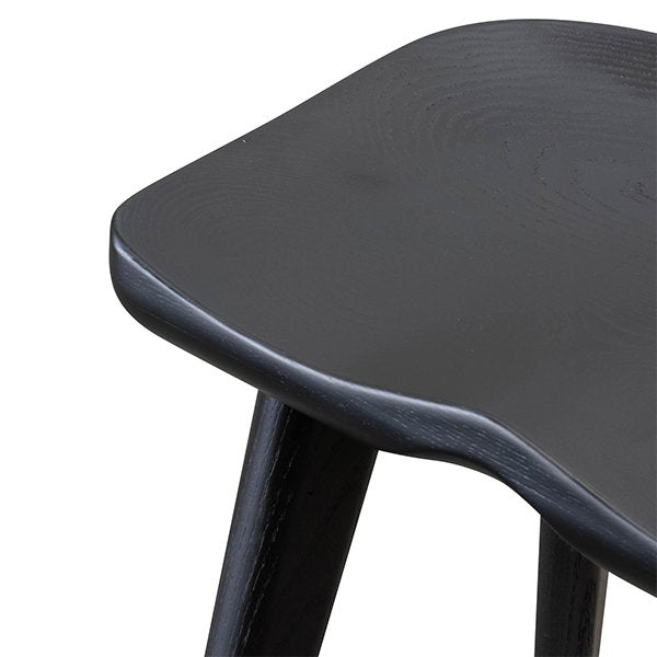 Bethan 65cm Wooden Bar stool - Black