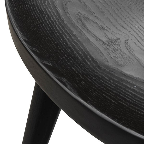 Bethan 65cm Wooden Bar stool - Black