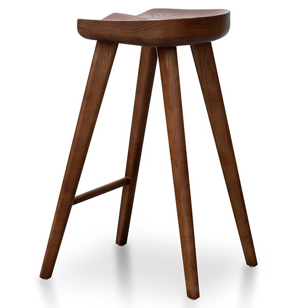 Bethan 65cm Wooden Bar stool – Walnut
