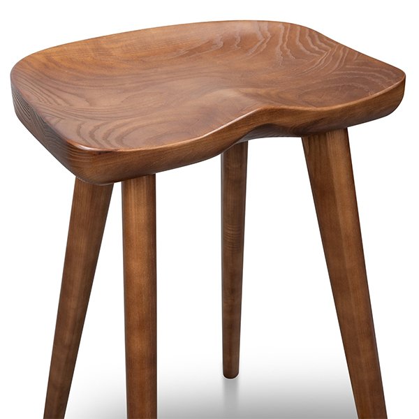 Bethan 65cm Wooden Bar stool – Walnut