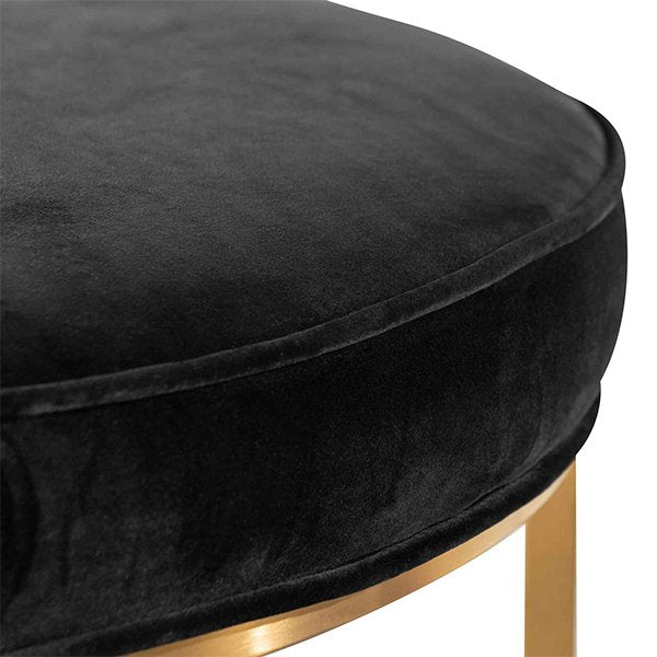 Bianka 100cm Ottoman - Black Velvet