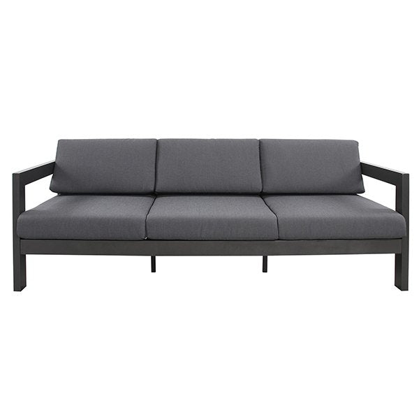 Bilby Aluminium 3 Seater Outdoor Sofa - Charcoal