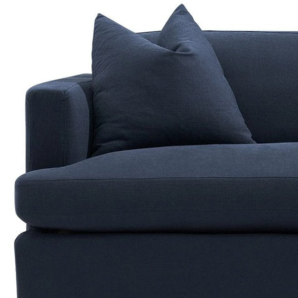 Birkshire 3 Seater Slip Cover Sofa - Navy Linen