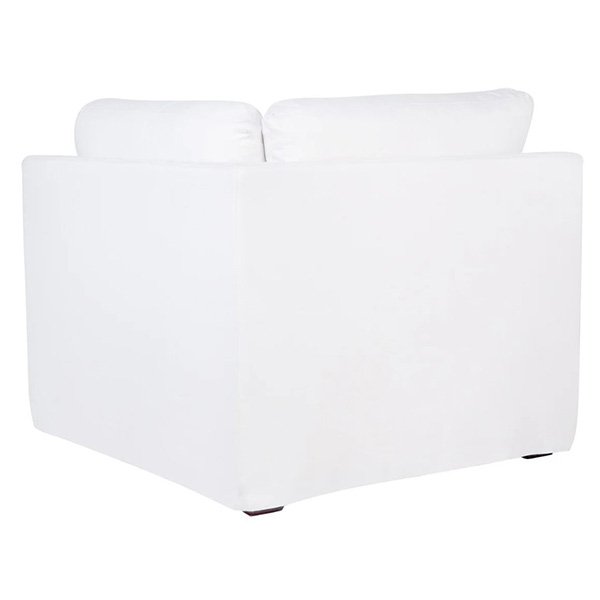 Birkshire Slip Cover Corner Seat Chair - White Linen