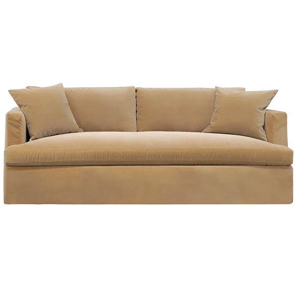 Birkshire 3 Seater Slip Cover Sofa - Ochre Velvet