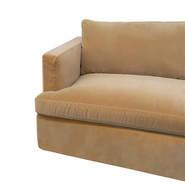 Birkshire 3 Seater Slip Cover Sofa - Ochre Velvet