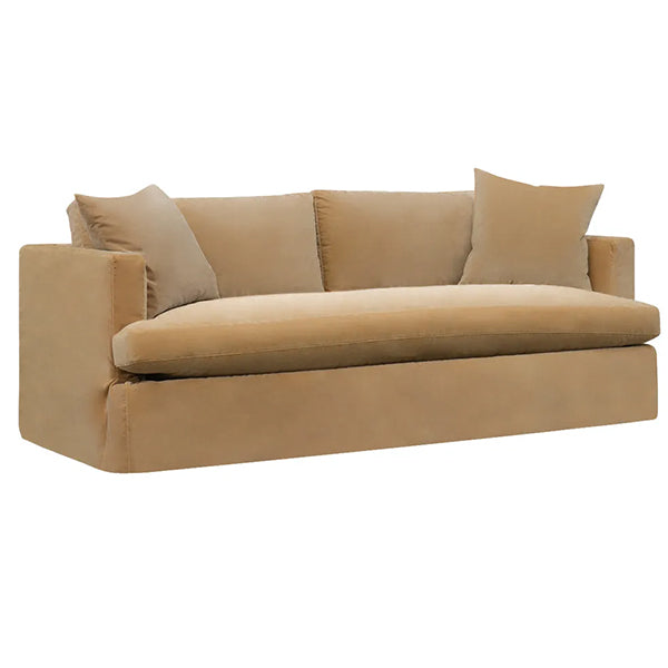 Birkshire 3 Seater Slip Cover Sofa - Ochre Velvet