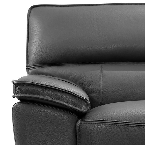 Black Venus 7 Seater Faux Leather Sofa