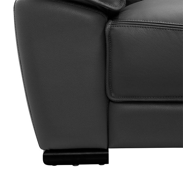 Black Venus 7 Seater Faux Leather Sofa