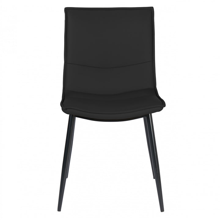 Black Royce Eco Leather Dining Chairs (Set of 2)