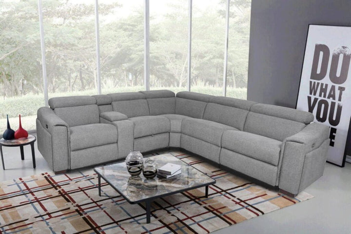Blake Luxury Fabric Corner Modular Sofa - Light Grey