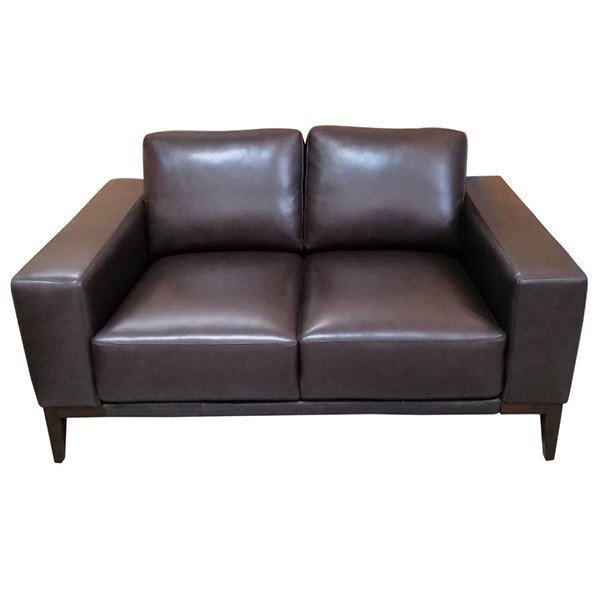 Braxton 2 Seater Leather Sofa - Chocolate