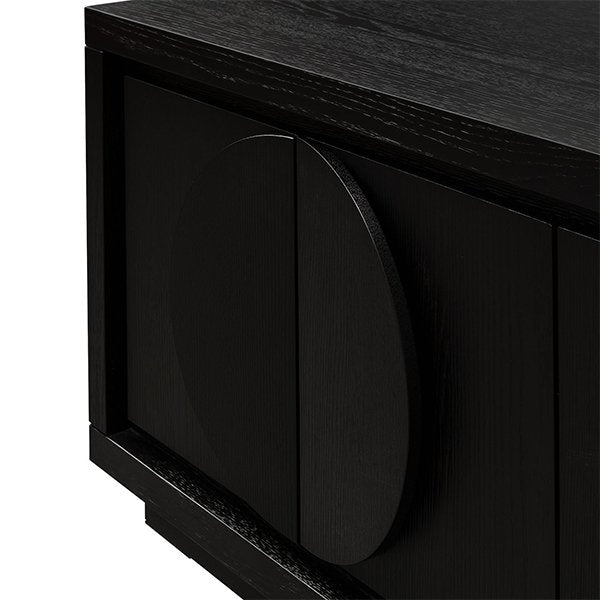 Bonnie 2m Wooden TV Entertainment Unit - Textured Espresso Black