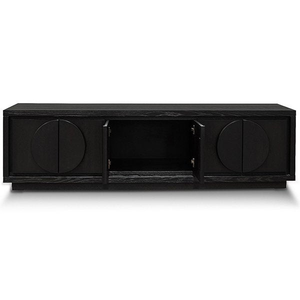 Bonnie 2m Wooden TV Entertainment Unit - Textured Espresso Black