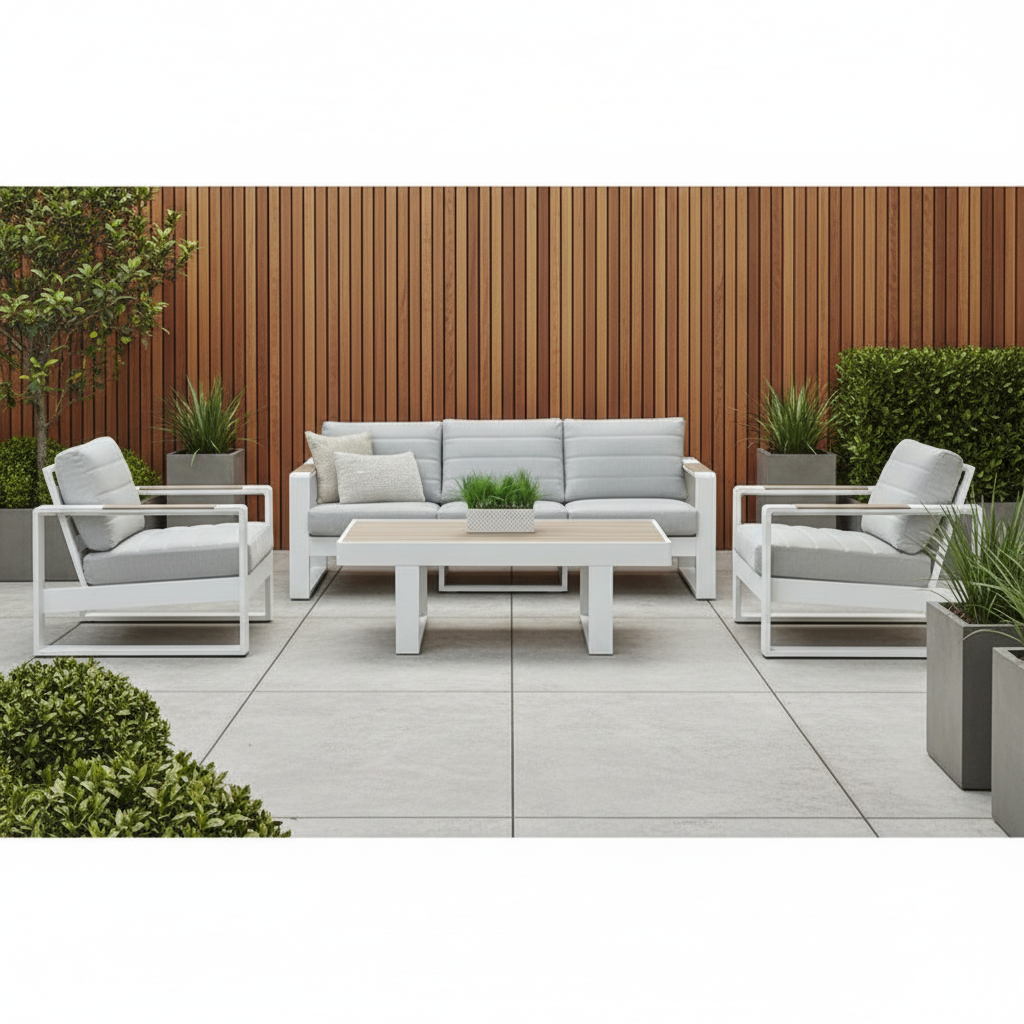 Bonnie 4 Piece Outdoor Sofa Set - White