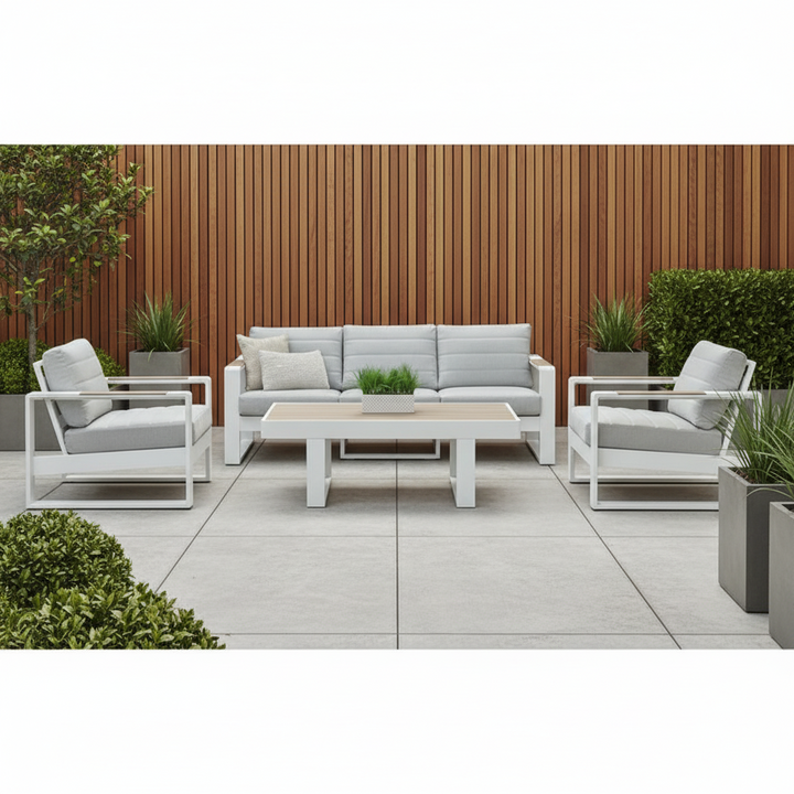 Bonnie 4 Piece Outdoor Sofa Set - White