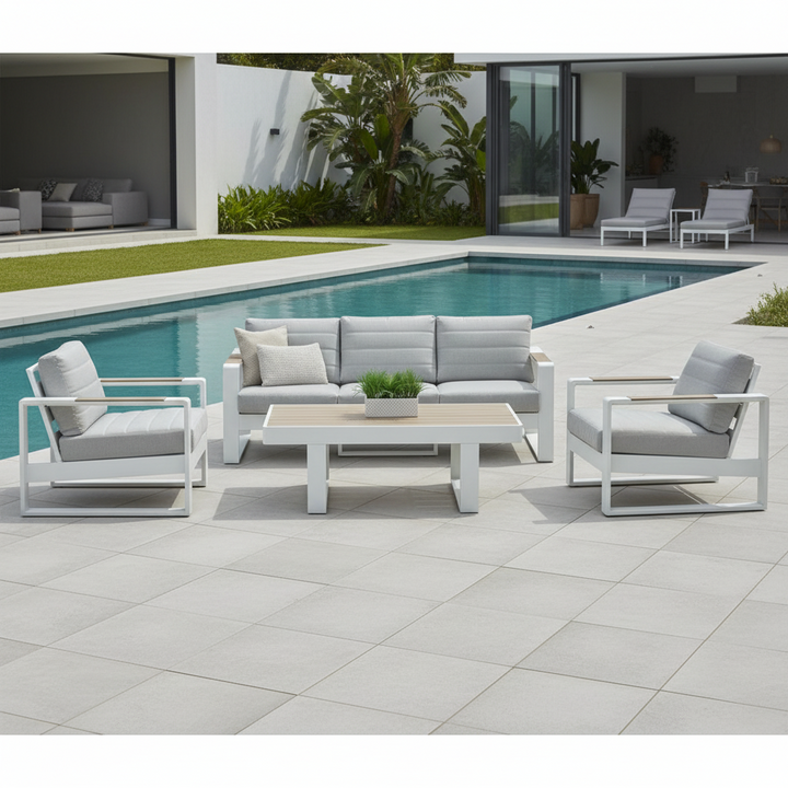 Bonnie 4 Piece Outdoor Sofa Set - White