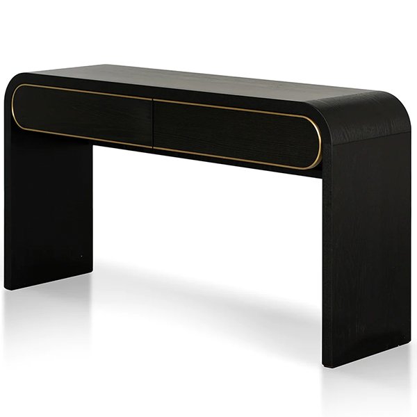 Boran 1.5m Console Table - Textured Espresso Black