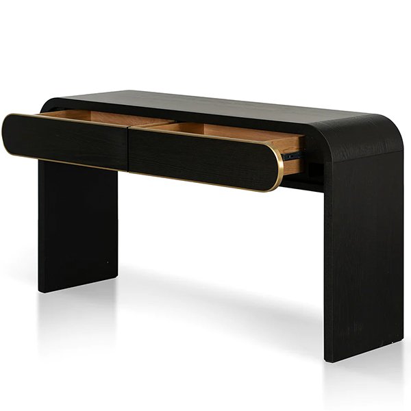 Boran 1.5m Console Table - Textured Espresso Black