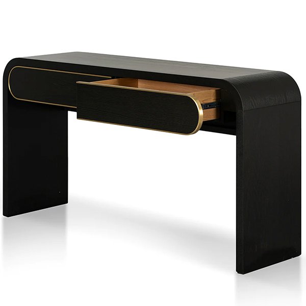 Boran 1.5m Console Table - Textured Espresso Black