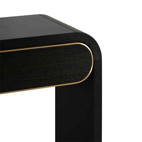 Boran 1.5m Console Table - Textured Espresso Black