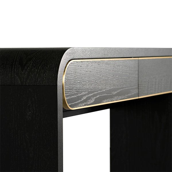 Boran 1.5m Console Table - Textured Espresso Black