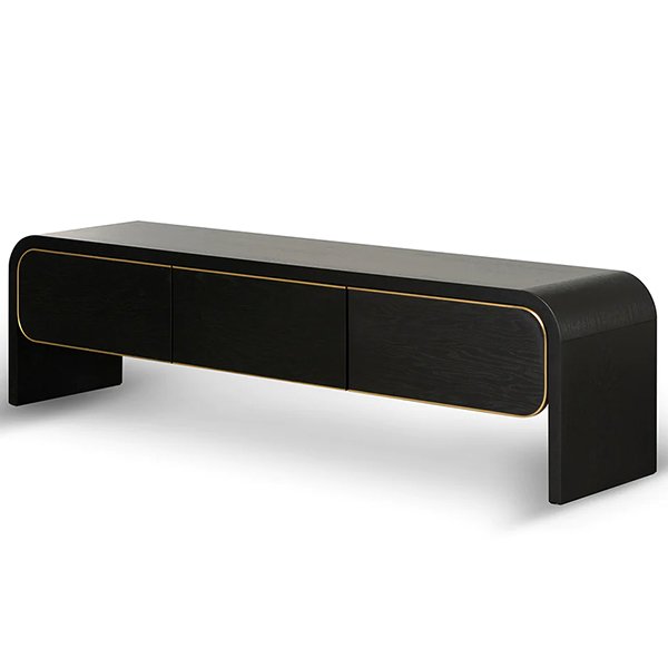 Boran 2m TV Entertainment Unit - Textured Espresso Black