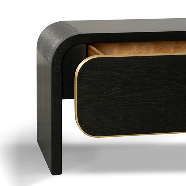 Boran 2m TV Entertainment Unit - Textured Espresso Black