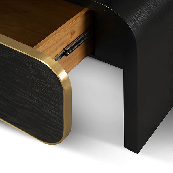 Boran 2m TV Entertainment Unit - Textured Espresso Black