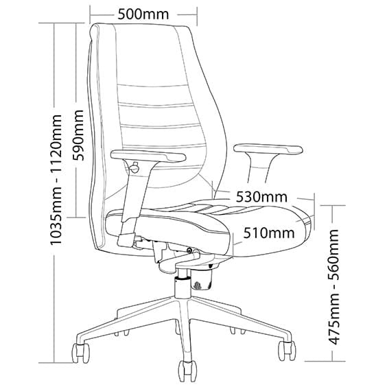 Boston Medium Back PU Leather Executive Office Chair