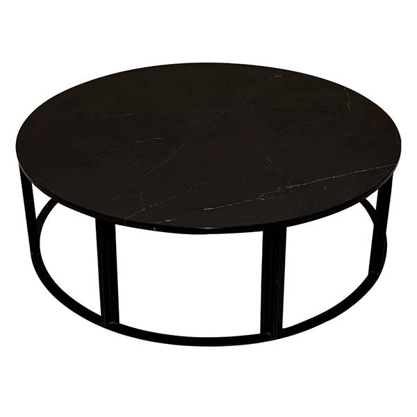 Bowie Marble Coffee Table - Large Black