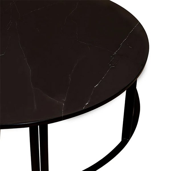 Bowie Marble Coffee Table - Large Black