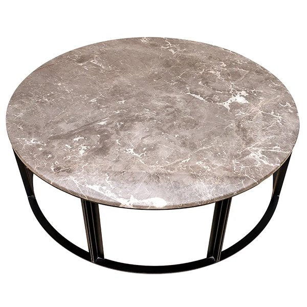 Bowie Marble Coffee Table - Medium Grey