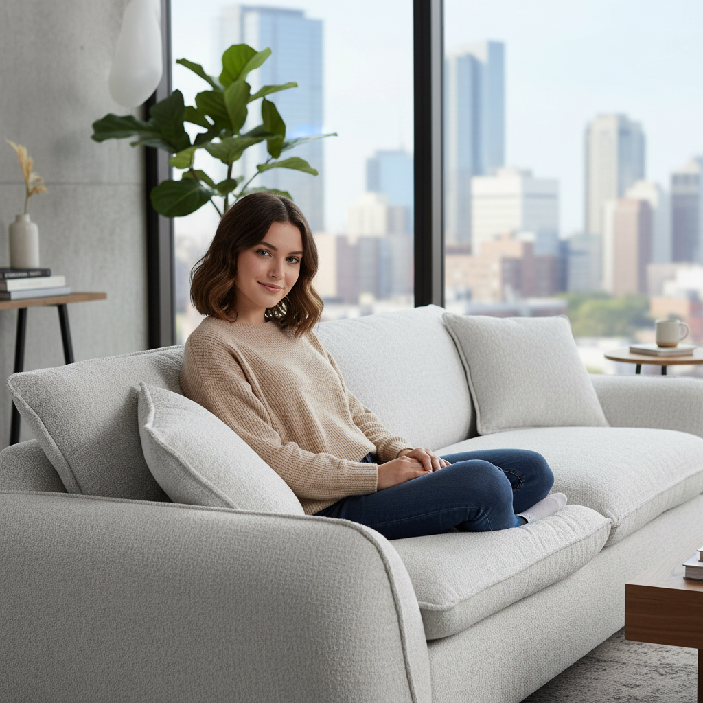 Bowral 3 Seater Fabric Sofa