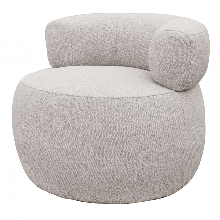 Brey Boucle Swivel Accent Chair - Fog