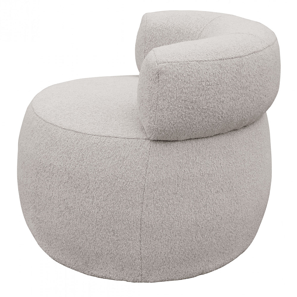 Brey Boucle Swivel Accent Chair - Fog