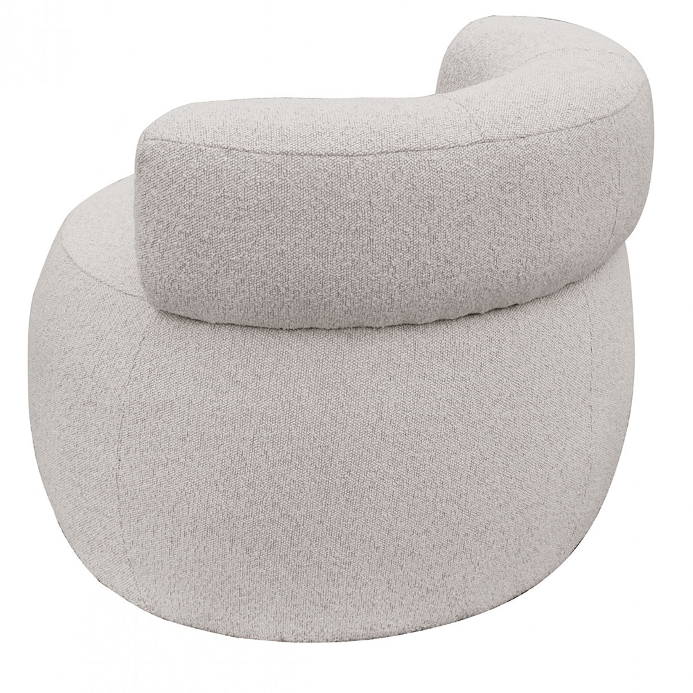 Brey Boucle Swivel Accent Chair - Fog