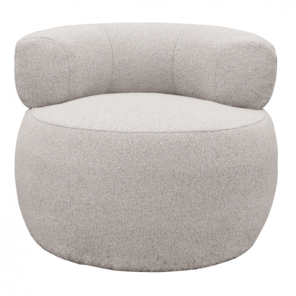 Brey Boucle Swivel Accent Chair - Fog