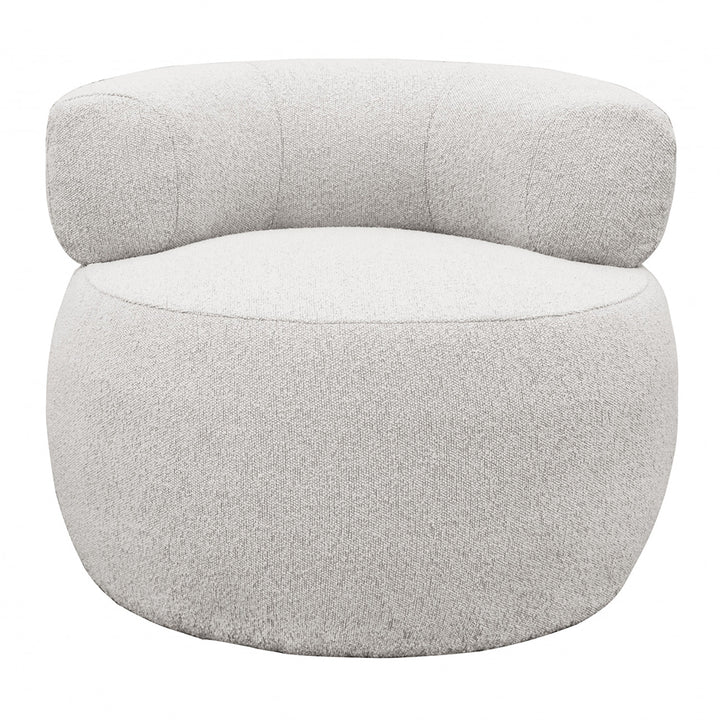 Brey Boucle Swivel Accent Chair - Natural