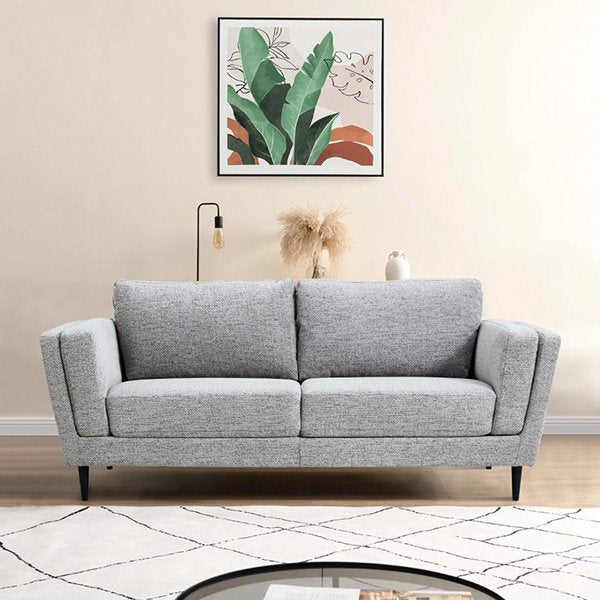 Bristol 3 Seater Fabric Sofa - Pepper