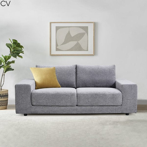 Brixton 3 Seater Fabric Sofa - Fog