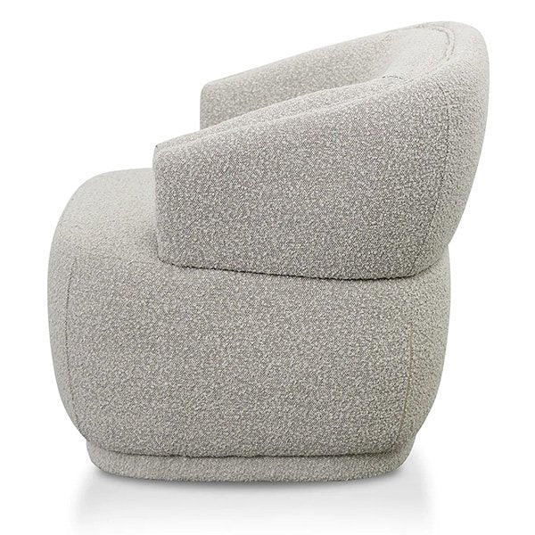 Brooke Fabric Armchair - Ash Grey Boucle